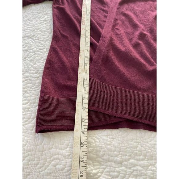 Evolution Open Cardigan Sweater Dark Burgundy Size S​ - Picture 9 of 9